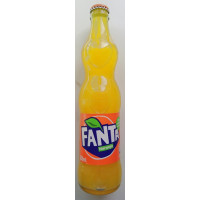 Fanta Naranja Orange Konturflasche Kronkorken Glasflasche 350ml - hergestellt auf Teneriffa (Tacoronte)