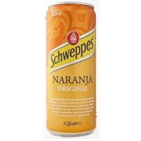 Schweppes - Naranja Original Orangenlimonade 330ml Dose hergestellt auf Gran Canaria