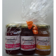 Bernardo's Mermeladas - Mermelada Set Frambuesa/Limon Catus Pina Marmelade 3x70g hergestellt auf Lanzarote