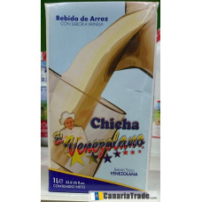 El Venezolano - Chicha Bebida de Arroz con Sabor a Vainilla Reis-Getränk Vanille-Geschmack 1l Tetrapack hergestellt auf Teneriffa