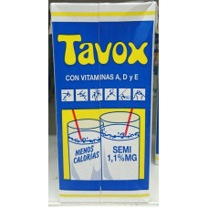 Tavox - Leche Preparado Lacteo Menos Calorias H-Milch 1,1% Fett 1l Tetrapack hergestellt auf Teneriffa