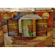 Mojo Canarion - Mojo Geschenkset Verde, Rojo Suave, Picon 3x80g 247ml/240g hergestellt auf Gran Canaria