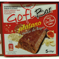 GofiBar - Platano y pasta de higos Müsliriegel mit Gofio 5x35g hergestellt auf Gran Canaria
