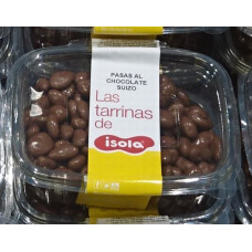 isola - Pasas al Chocolate Suizo mit schweizer Schokolade überzogen Schale 250g hergestellt auf Teneriffa
