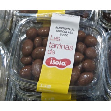 isola - Almendra al Chocolate Suizo Mandeln mit schweizer Schokolade überzogen Schale 250g hergestellt auf Teneriffa