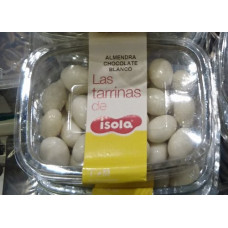 isola - Almendra Chocolate blanco Mandeln mit weißer Schokolade überzogen Schale 250g hergestellt auf Teneriffa