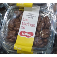 isola - Nueces con Chocolate leche Nüsse mit Vollmilchschokolade überzogen Schale 200g hergestellt auf Teneriffa