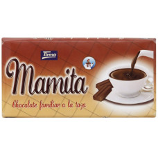 Tirma - Mamita Chocolate Familiar a la Taza Vollmilch-Trinkschokolade als Tafelschokolade 200g hergestellt auf Gran Canaria