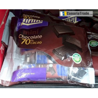 Tirma - mini Chocolate 70% Cacao negro 14 Schokoladen-Täfelchen Zartbitter Einzelpackungen im Beutel 252g hergestellt auf Gran Canaria