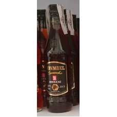 Arehucas - Ron Miel Guanche - Licor de Ron Miel - Honigrum 350ml 20% Vol. runde Flasche hergestellt auf Gran Canaria