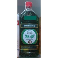 Baniks - Menta Liqueur Peppermint Pfefferminzlikör 20% 1l PET-Flasche hergestellt auf Gran Canaria