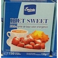 Emicela - Diet Sweet Edulcorante Süßstoff in Spenderbox mit 150 Stück á 1g hergestellt auf Gran Canaria