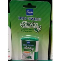 Emicela - Diet Sweet Stevia en Pastillas Süßstoff 100 Pastillen Drückspender 4,8g hergestellt auf Gran Canaria