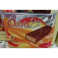 Tirma - Oasis Ambrosias Chocolate Barquillos Waffelgebäck 4x 21,5g Riegel 86g hergestellt auf Gran Canaria