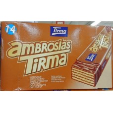 Tirma - Ambrosias Avellana Schoko-Waffelriegel mit Haselnuss 14x 21,5g hergestellt auf Gran Canaria