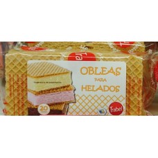 Trabel - Obleas para Helados Waffeln für Eis 20 Stück 600g hergestellt auf Gran Canaria
