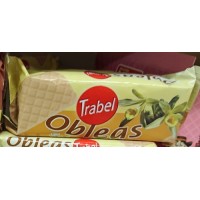 Trabel - Obleas Rellenas Sabor a Vainilla Vanille-Waffeln 90g hergestellt auf Gran Canaria