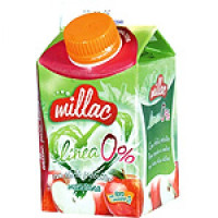 Millac - Leche Manzana linea 0%  Milch mit Apfelgeschmack 200g hergestellt auf Gran Canaria