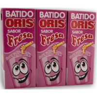 Oris - Leche Sabor Fresa Erdbeer-Milch 3x200ml Tetrapack hergestellt auf Teneriffa