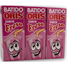 Oris - Leche Sabor Fresa Erdbeer-Milch 3x200ml Tetrapack hergestellt auf Teneriffa